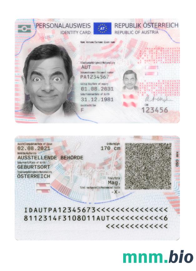 Dowód osobisty Austrii 2021-obecnie